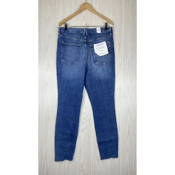 Good American Women Blue Good Waist High-Rise Cropped Skinny Jeans Size 15 NWT - Picture 5 of 10